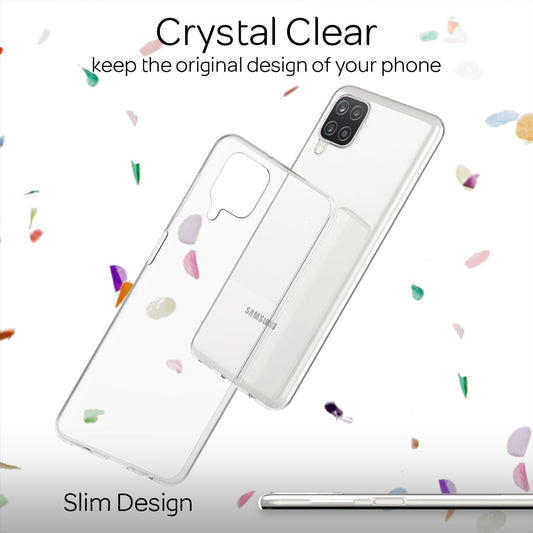 NALIA Galaxy A12 AirFlex Klar Hülle Extra Transparenz - Transparent Dünn Passgenau