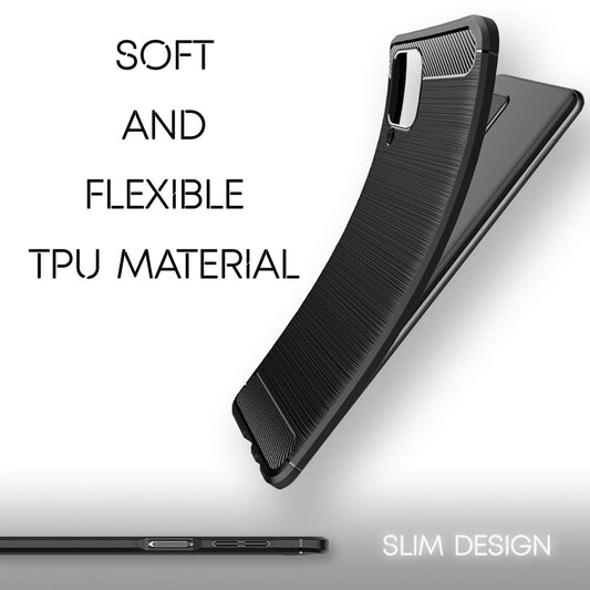 Husă de telefon NALIA Design pentru Samsung Galaxy A12, aspect carbon, bumper