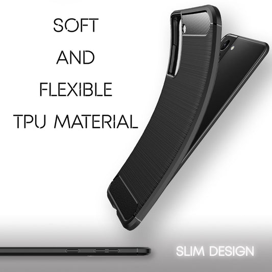 Husă de telefon NALIA Design pentru Samsung Galaxy S21, aspect carbon, bumper