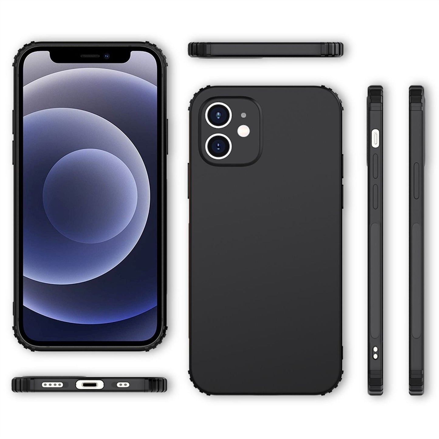 NALIA Arrow Ultra-Slim Matte Hülle - 0,5 mm Dicke, Silikon, Kompatibel IPhone 12 Mini