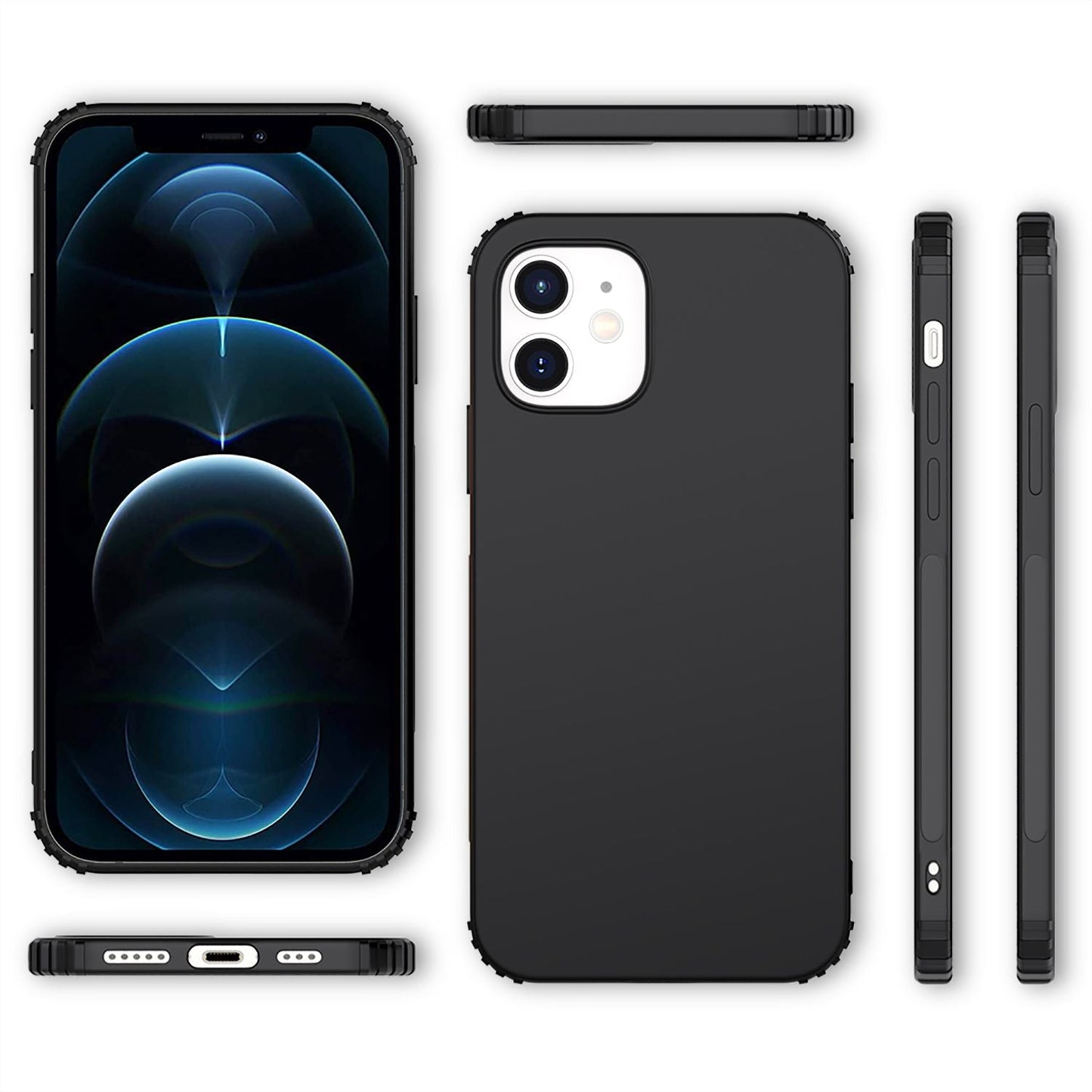 NALIA iPhone 12 Silikon Hülle Ultra-Slim - Dicke 0,5mm, Material Silikon, Schutzkante