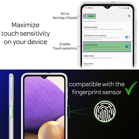 NALIA 360Guard Hülle Transparenter Rundumschutz - Kompatibel Galaxy A32 5G, Passgenau, Dünn