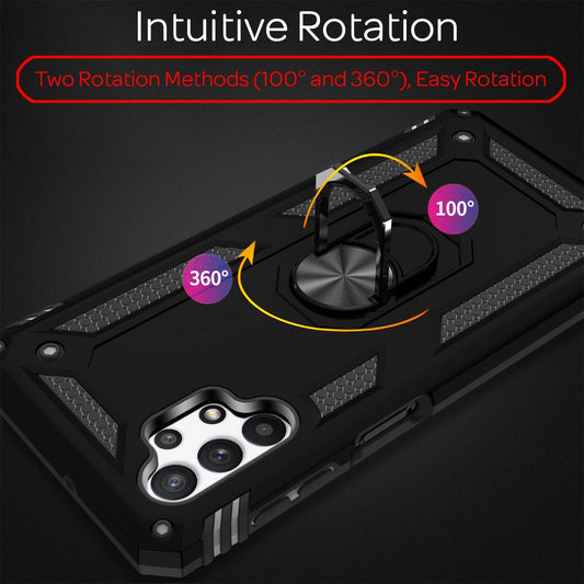 NALIA Ring Handy Hülle für Samsung Galaxy A32 5G, Cover mit 360° Finger Halter