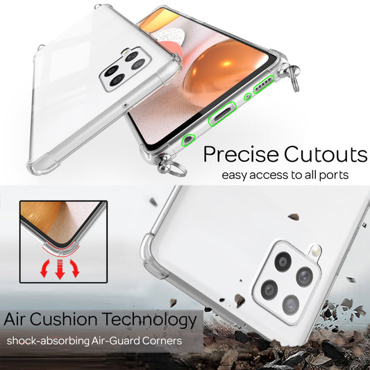 NALIA Hülle Mit Kette Galaxy A42 5G - Transparent, Leicht, Passgenaue Abmessungen