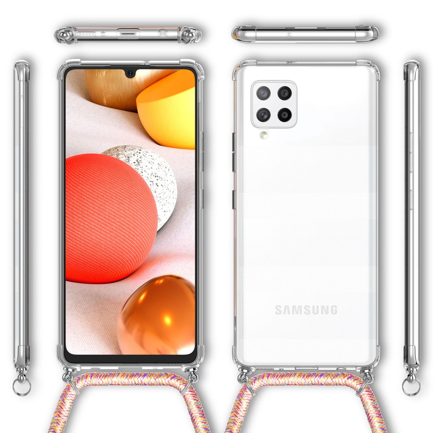 NALIA Hülle Mit Kette Galaxy A42 5G - Transparent, Leicht, Passgenaue Abmessungen