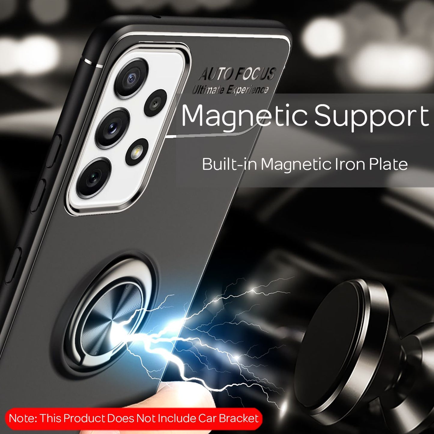 Husă de telefon NALIA Ring cu suport inelar 360° pentru Galaxy A72 - Silicon rezistent la șocuri, potrivire perfectă