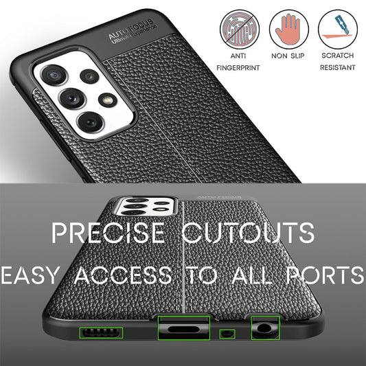 Husă NALIA Design pentru Samsung Galaxy A72, aspect piele - Husă de protecție din silicon, subțire, rezistentă la zgârieturi