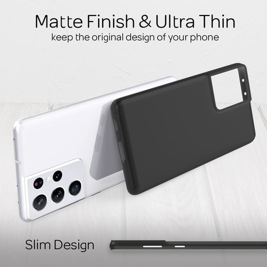 NALIA Extra Dünn Hard Case für Samsung Galaxy S21 Ultra, Slim Handy Hülle Cover