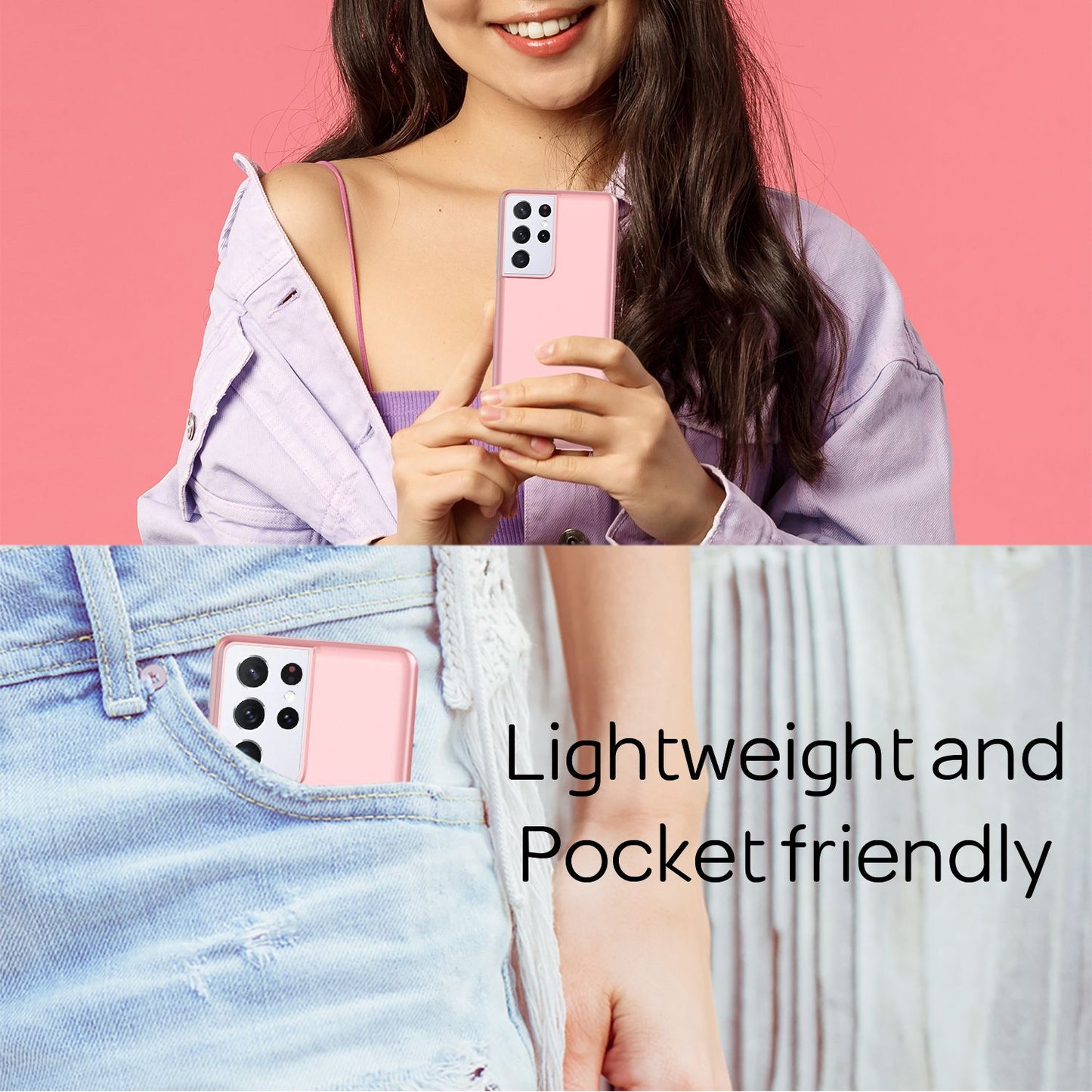 NALIA Galaxy S21 Ultra Ultradünnes Hard Case - 0,5 mm Dicke, Kratzschutz, Staubresistent