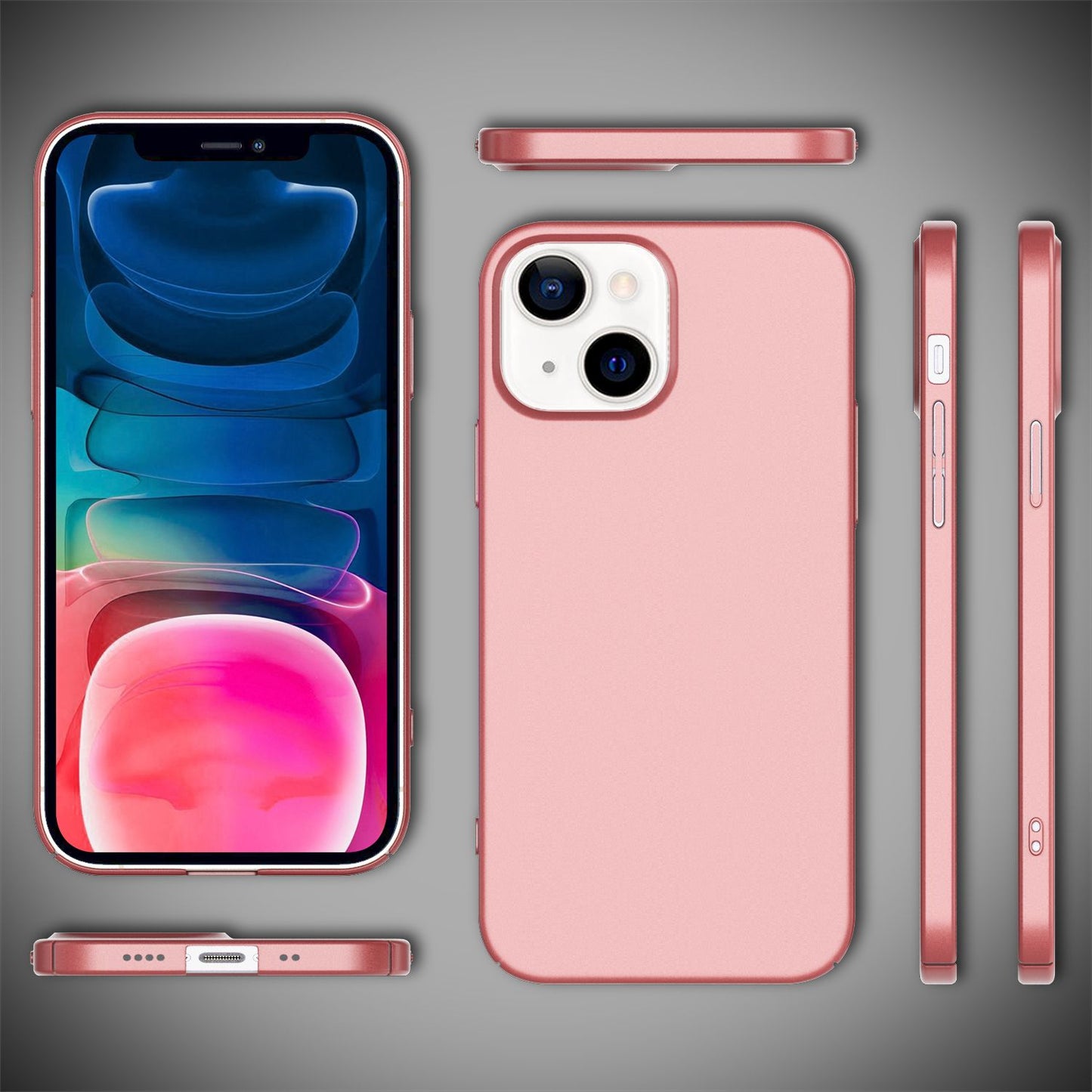 Husă NALIA Berlin Slim - Grosime 0,5 mm, Potrivire perfectă pentru iPhone 13 Mini, Finisaj Mat