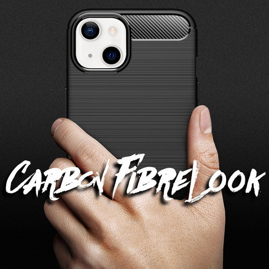 Carcasă Nalia Vortex Carbon - Compatibilă cu iPhone 13 Mini, silicon TPU, grosime 1.0 mm