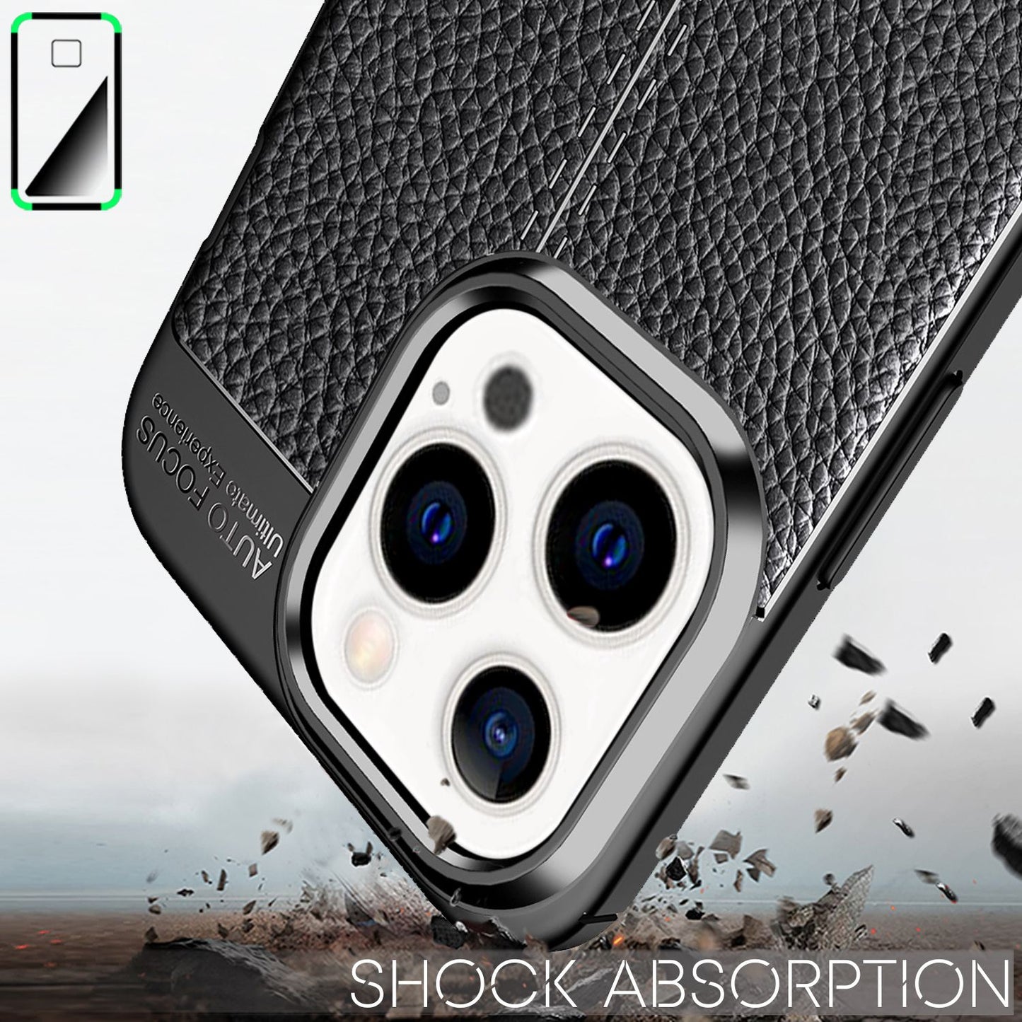 NALIA Barron Leder Look Hülle - Größe IPhone 13 Pro, Material TPU-Silik, Anti-Fingerprint