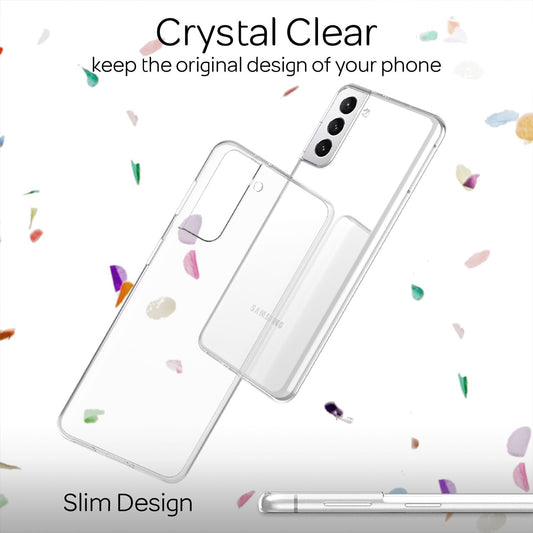 Husă NALIA AirFlex Clarity compatibilă cu Galaxy S22 - Carcasă transparentă din silicon - Anti-îngălbenire - Ușoară și subțire