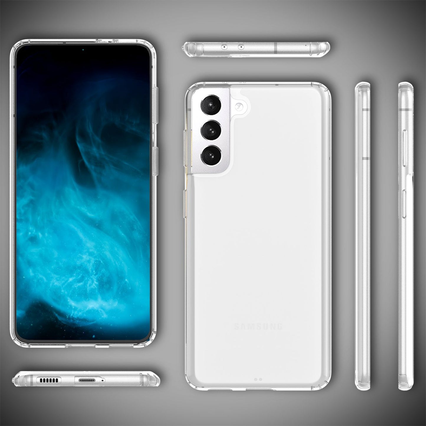 NALIA Klares Kratzfestes Case für Samsung Galaxy S22 Plus, Transparent Anti-Gelb Harte Rückseite & Silikon Rahmen