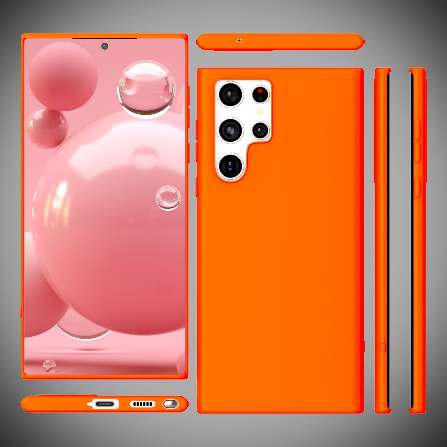 NALIA Bunte Neon Silikonhülle für Samsung Galaxy S22 Ultra