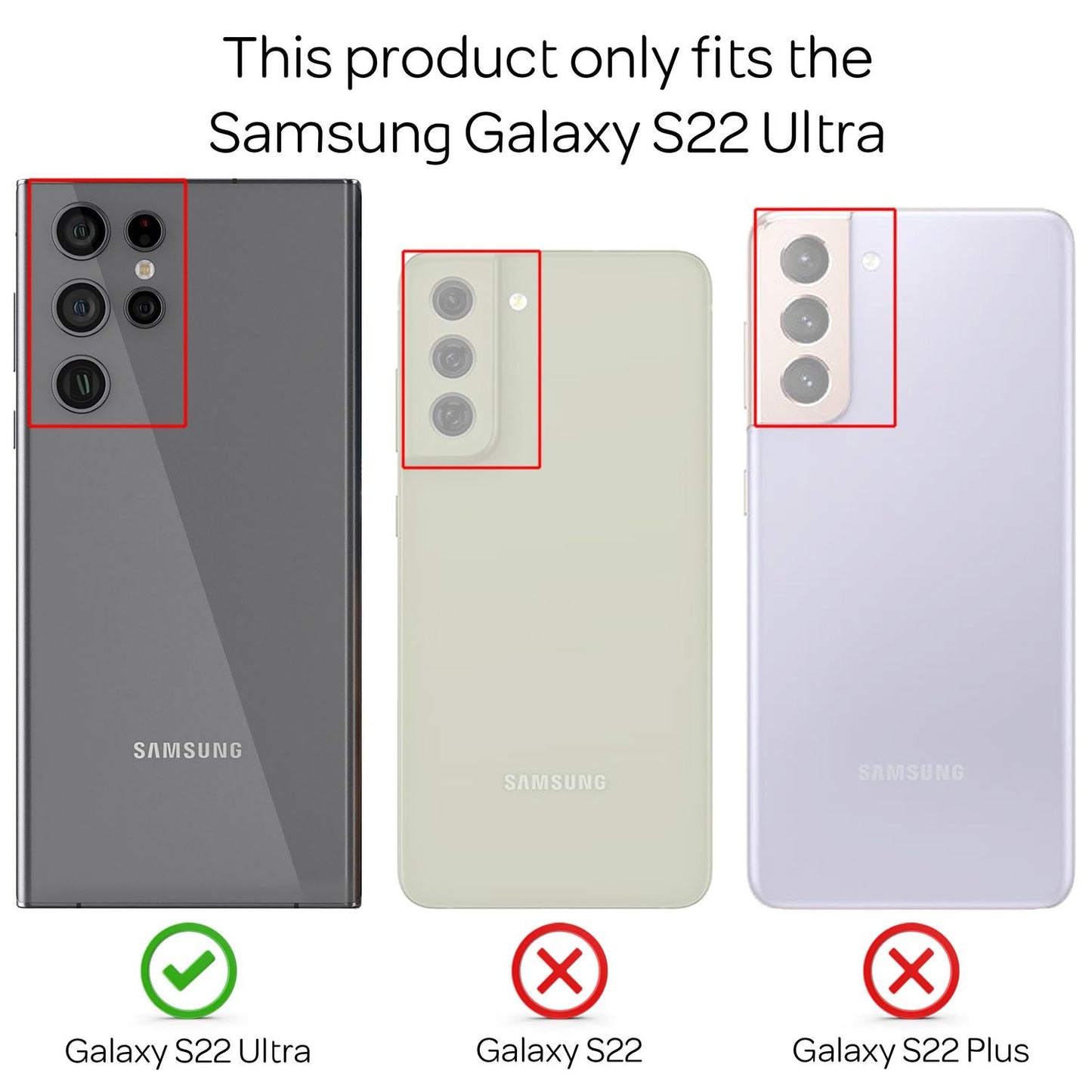 Husă NALIA din sticlă securizată transparentă, culoarea curcubeului - compatibilă cu S22 Ultra, anti-îngălbenire