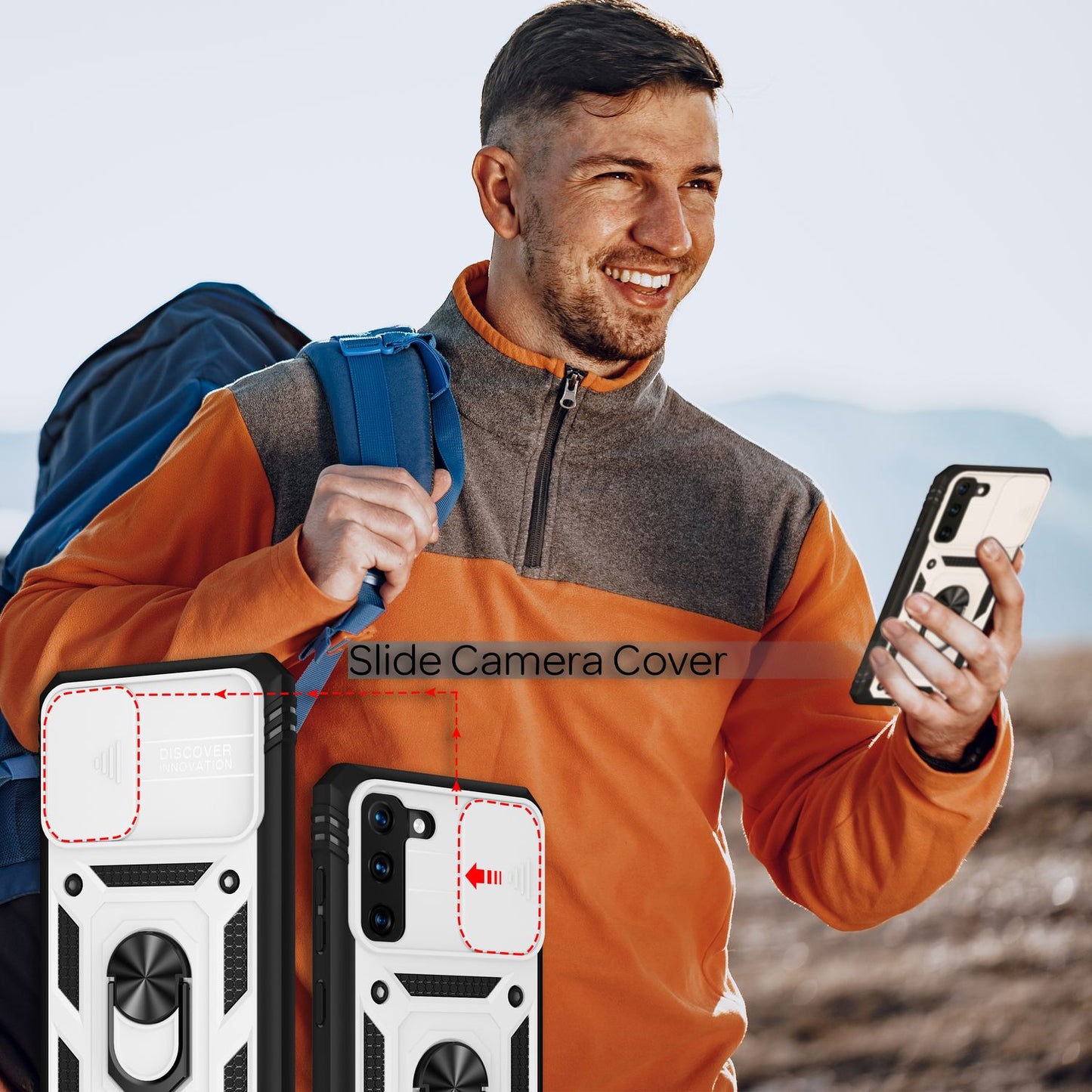 Husă NALIA Ring cu protecție extremă - Potrivire perfectă pentru Galaxy S21, grosime 1,5 mm, greutate aprox. 40 g