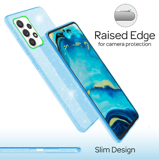 NALIA ShinePop Hülle Glitzerndes Glamour-Design - Stoßfest Passgenau Kompatibel Galaxy A33