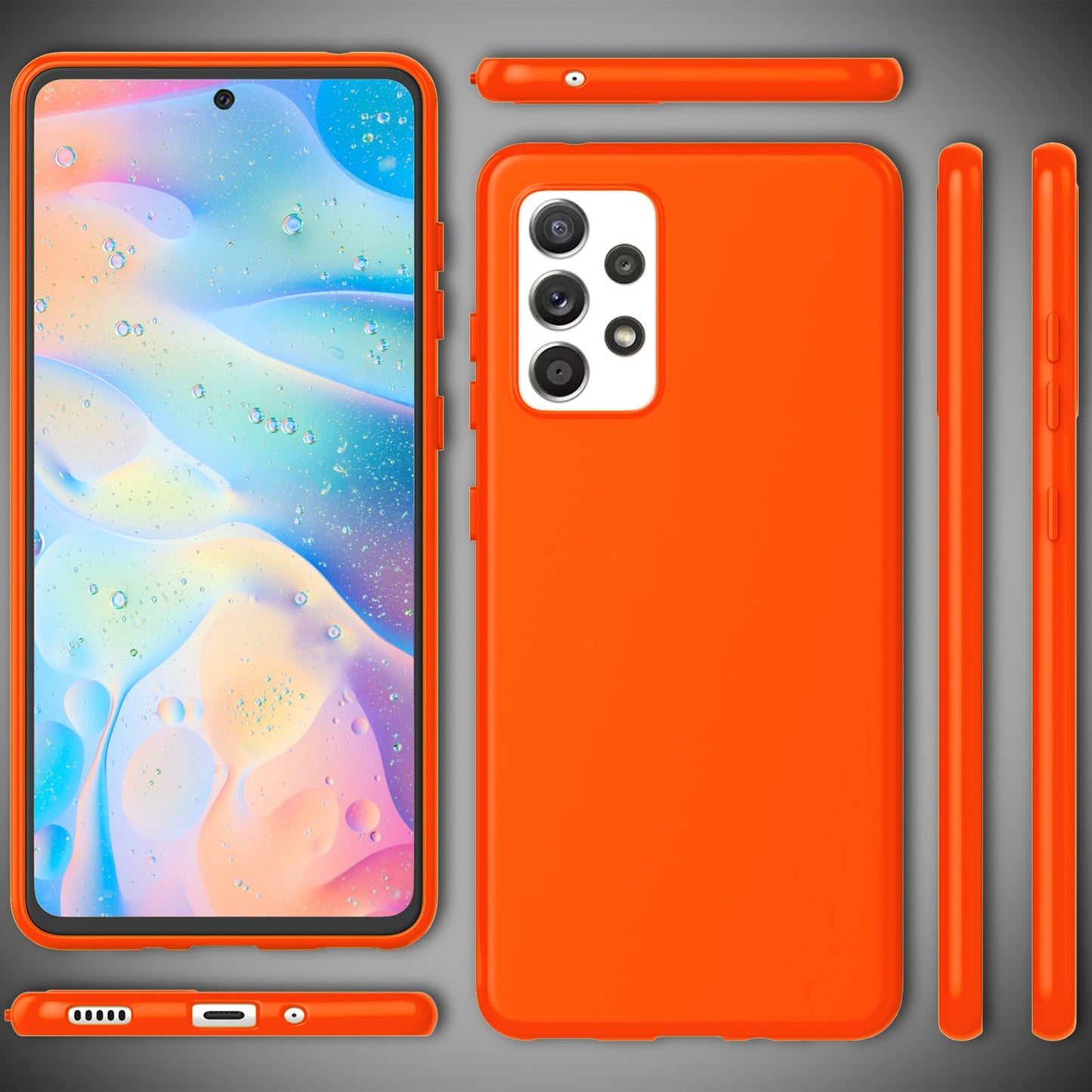 Für Samsung Galaxy A33 - Bunte Neon Silikon Hülle Rutschfest Dünn Schutz Cover