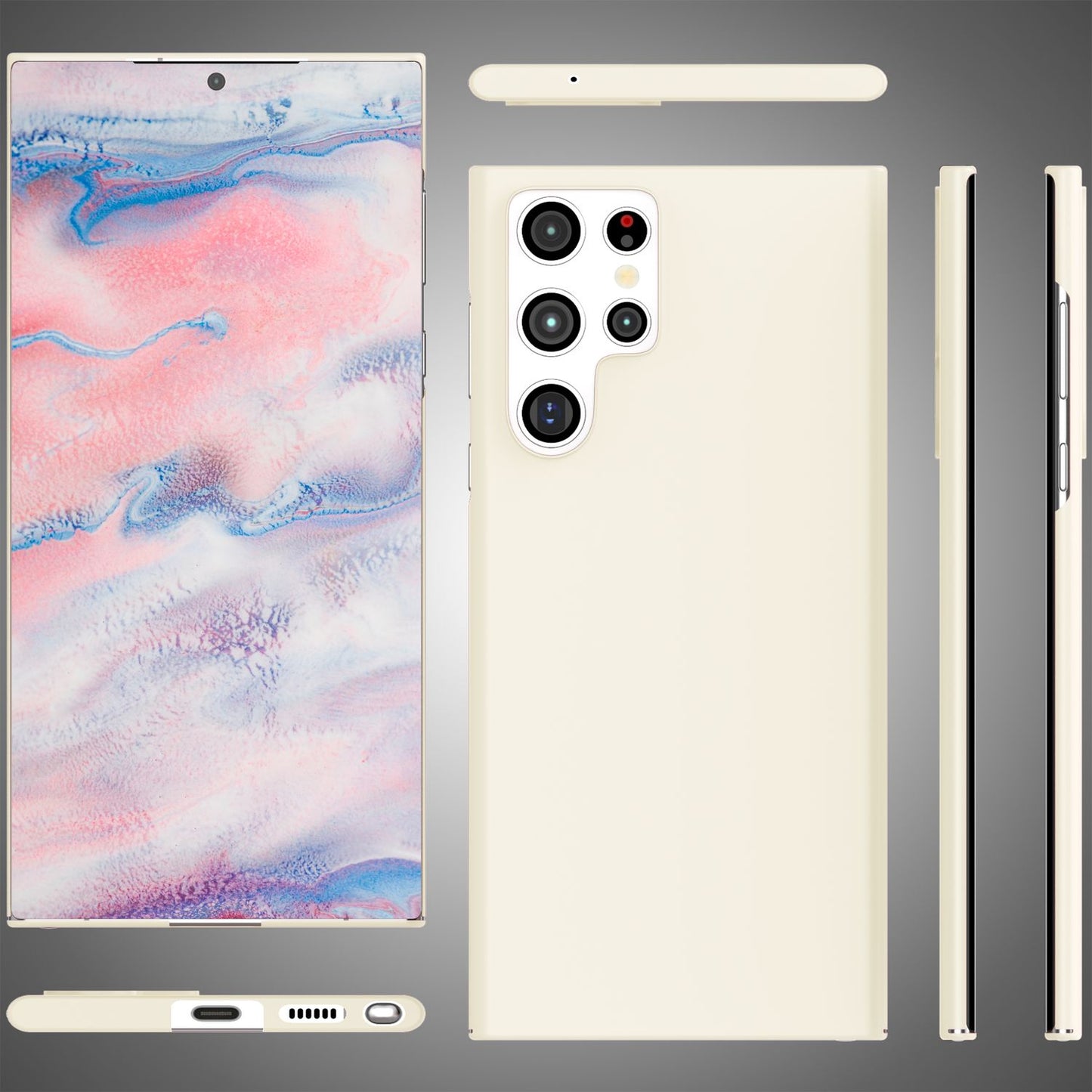 NALIA Ultra-Dünnes Hardcase für Samsung Galaxy S22 Ultra, Anti-Fingerabdruck Seidig-Matt Rutschfest Extra-Leicht 0,5mm Schlank, Harte Schutzhülle