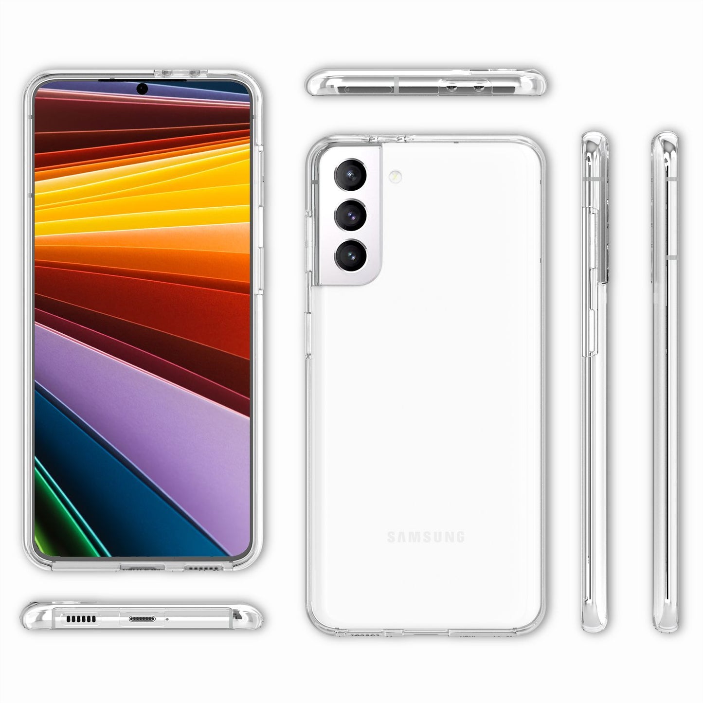 NALIA Klare 360° Schutzhülle für Samsung Galaxy S22 Plus, Komplettschutz Transparent Anti-Gelb Durchsichtig Robust, Hardcase & Silikon & Displayschutz