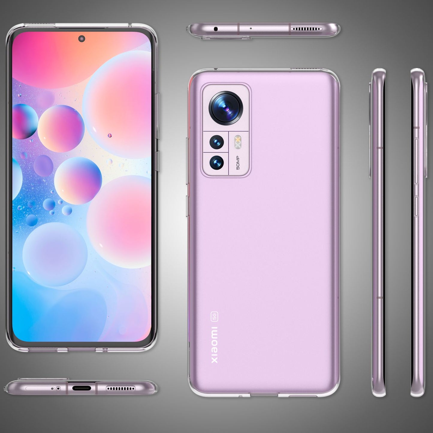 Husă NALIA Berlin Xiaomi 12/12X AirFlex din silicon - Grosime 0,8 mm, Greutate 8 g, Compatibilitate Xiaomi 12/12X