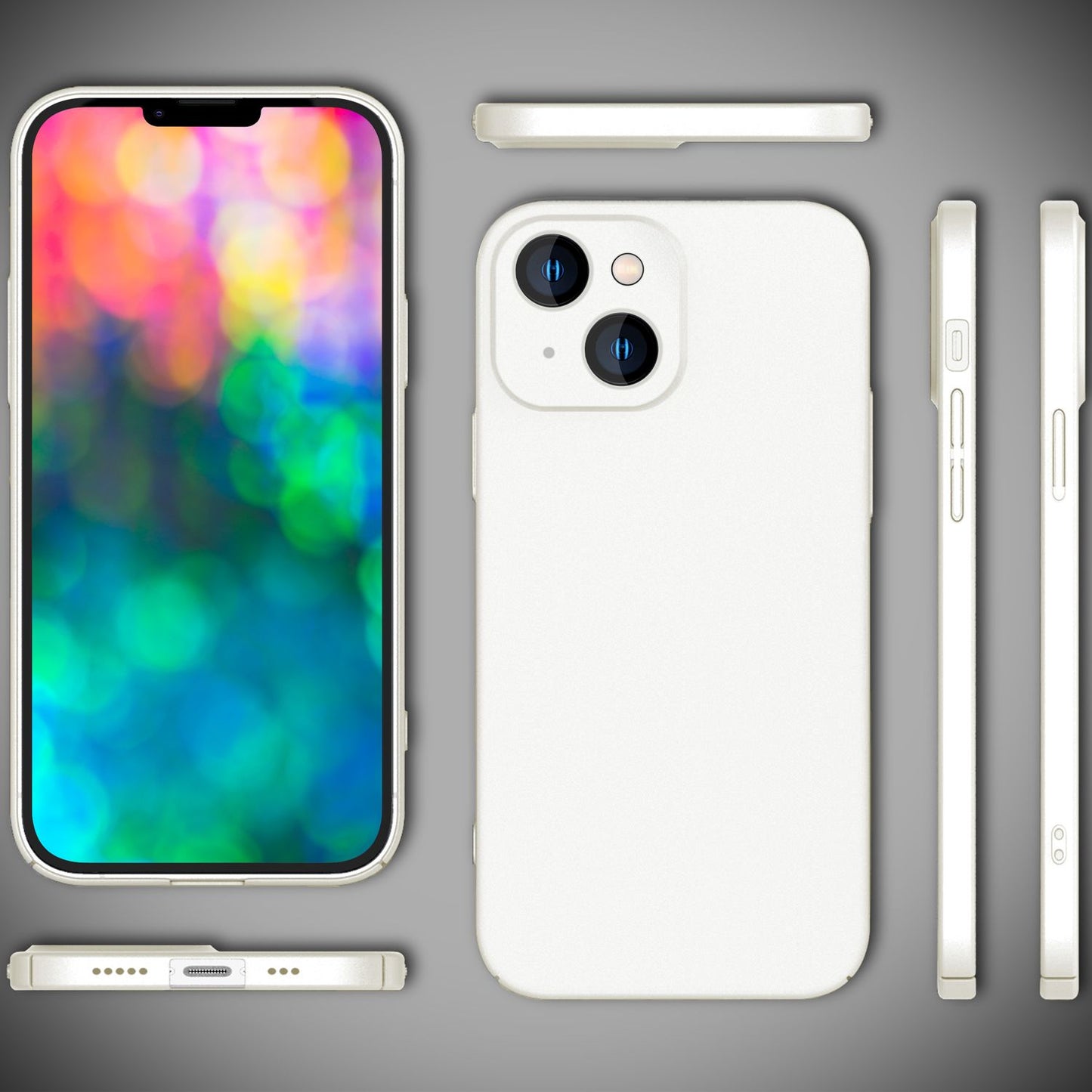 Husă NALIA Berlin Slim Hard - Grosime 0,5 mm, Compatibilă cu iPhone 14, Grip antiderapant