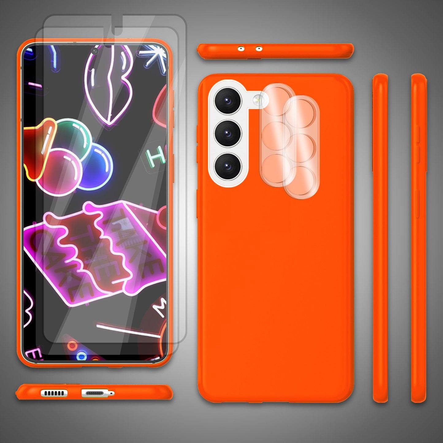 NALIA NeonShock Hülle 2x Display Und Kameraschutz - S23 Kompatibel TPU