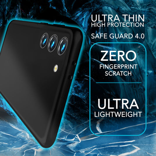 Carcasă NALIA Phantom Ultra-Slim rezistentă la șocuri - grosime 0,3 mm, 2x sticlă de afișare, Galaxy S23 Plus