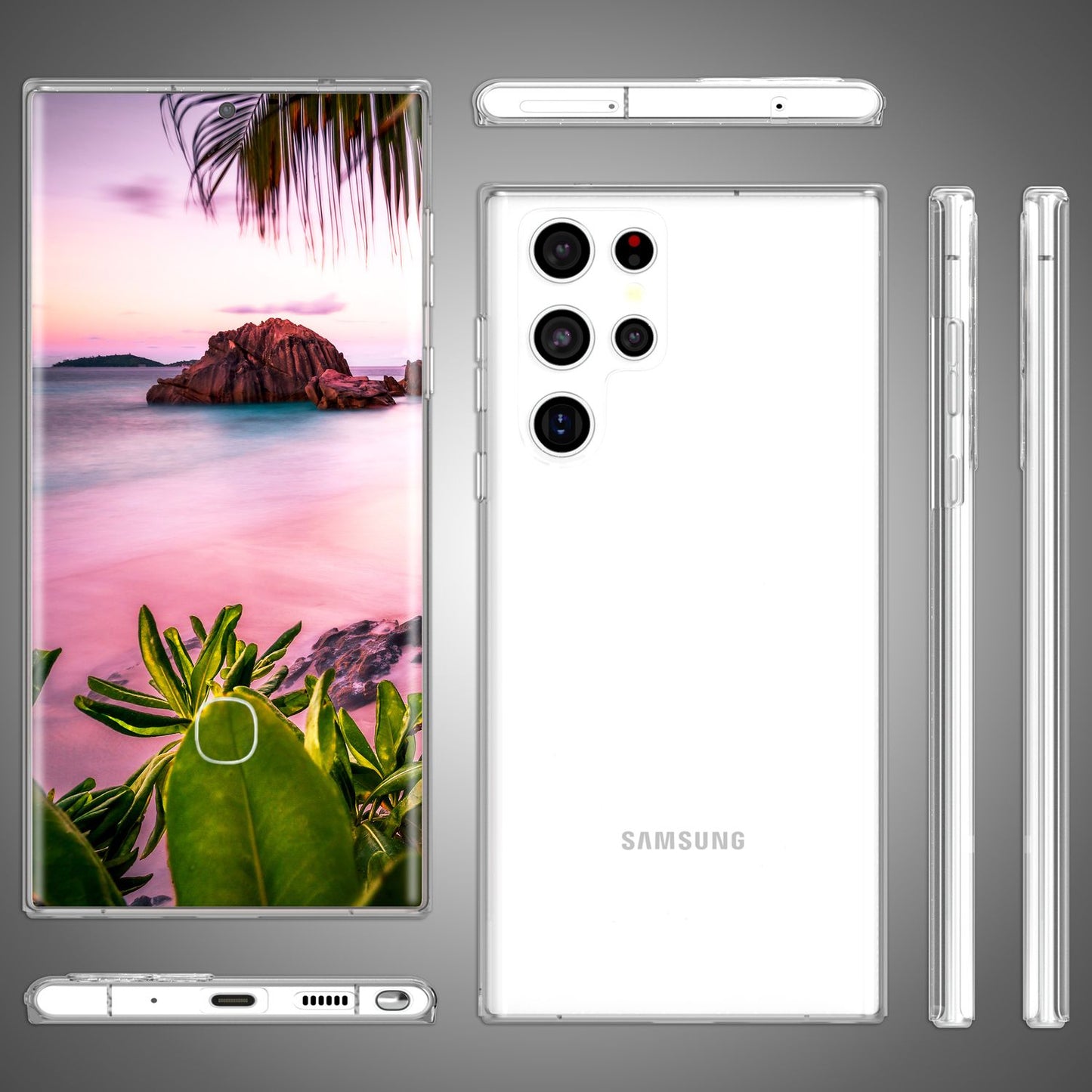 NALIA Berlin 360Guard Transparent - Größe Passend Für Galaxy S23 Ultra, Material Transparent TPU, Rundumschutz