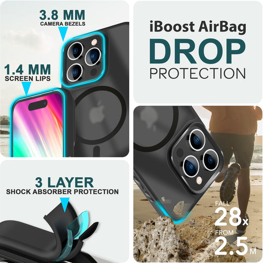 Carcasă Mattex MagPower compatibilă cu MagSafe - Dimensiune 6,1 inch, mată