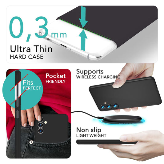 NALIA Extrem Dünnes Hardcase für Samsung Galaxy S24 Hülle, 0,3mm Ultra Schlanke Schutzhülle Extra Slim