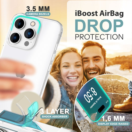 NALIA Husă transparentă din silicon anti-îngălbenire - Grosime 0,8 mm, Greutate 12 g, Compatibilă cu iPhone 16 Pro Max