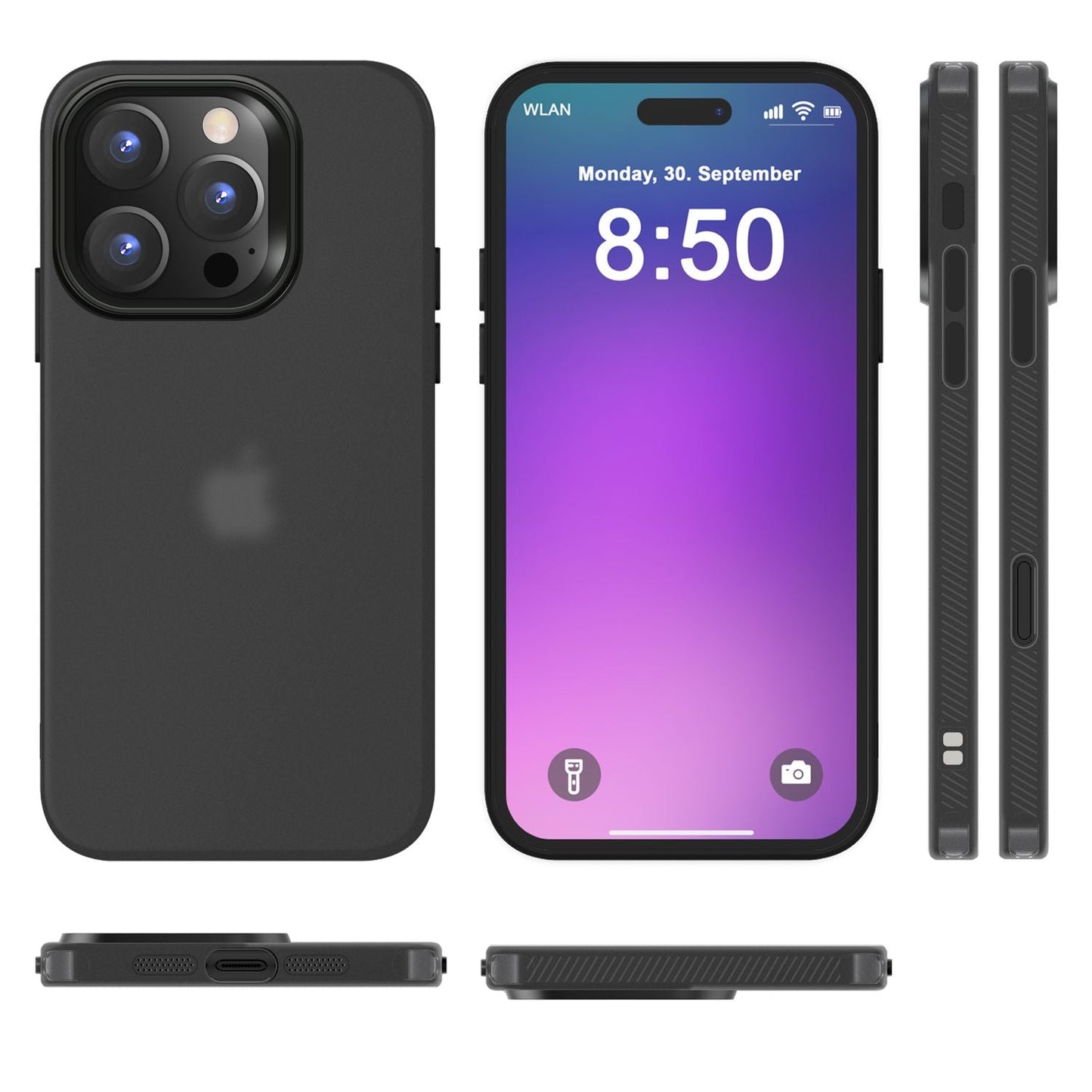 NALIA Iphone 16 Pro Max Mattierte Silikonhülle - Rutschfest Stoßfest