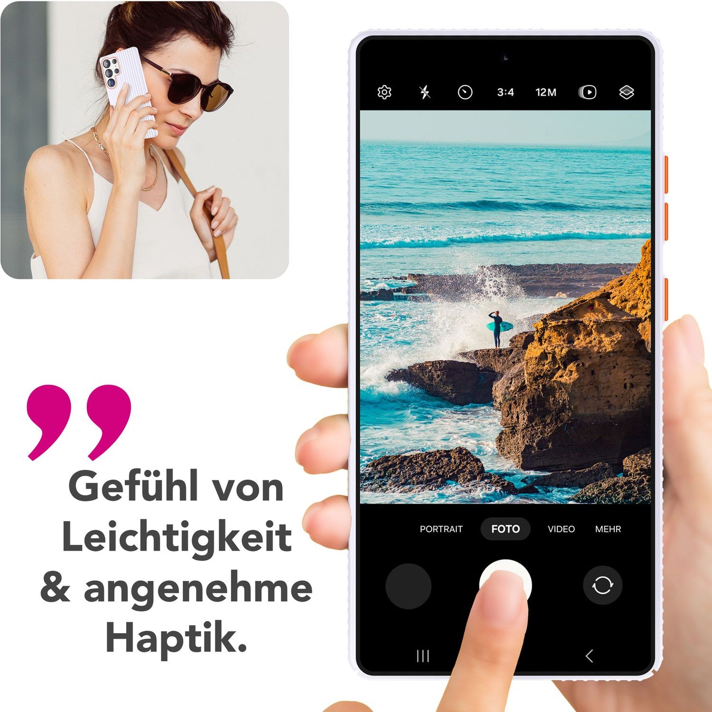 NALIA Nova für Samsung Galaxy S25 Ultra Hülle, Dünnes Hardcover in Metall Optik, mit Wellenstruktur Rillen Design, Rutschfeste Anti-Fingerabdruck Schutzhülle