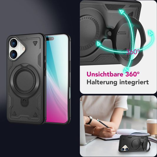 Carcasă NALIA Stormguard MagSafe cu funcție de rotație la 360° - MagPower 15W, rezistentă la șocuri și spargere