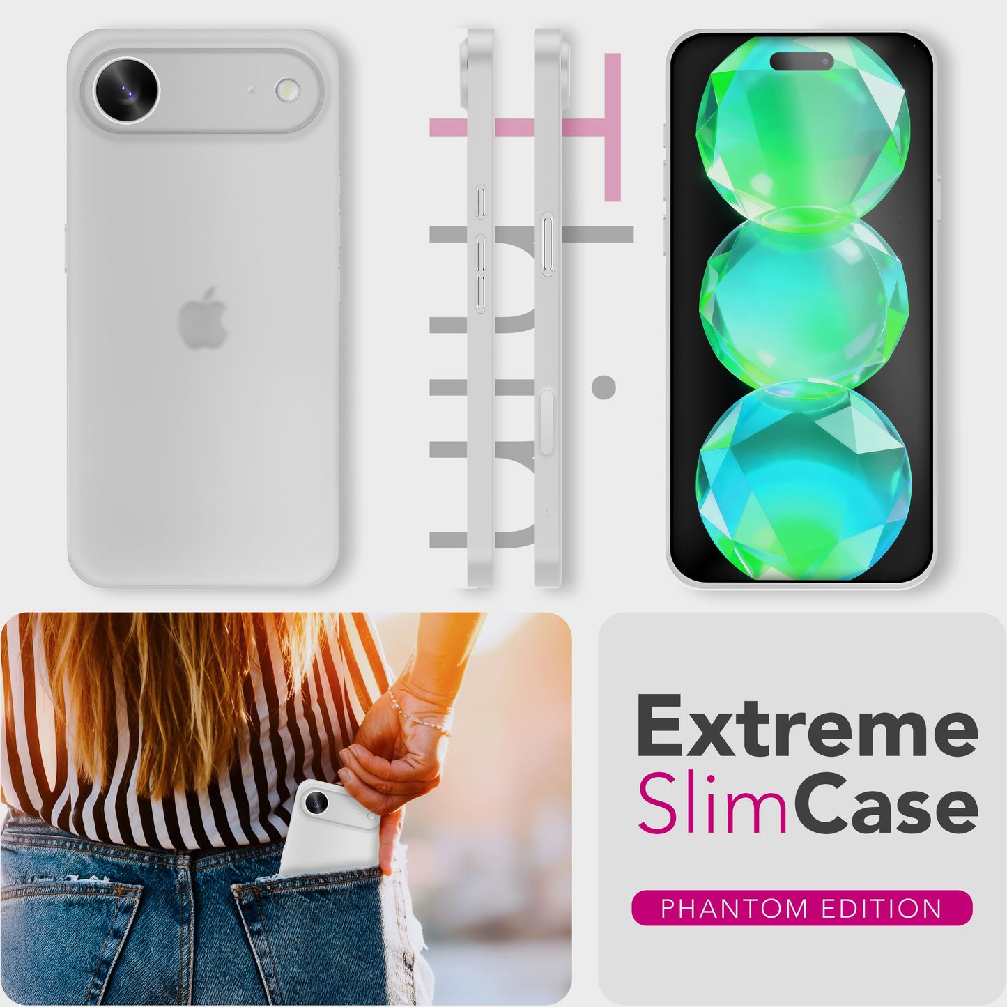 NALIA Hülle Phantom für Apple iPhone 17 Air (Extrem Dünn) - Ultraflaches 0,3mm Hardcase, Mattiert & Anti-Fingerprint, Slim Design Cover, Federleichte Schutzhülle