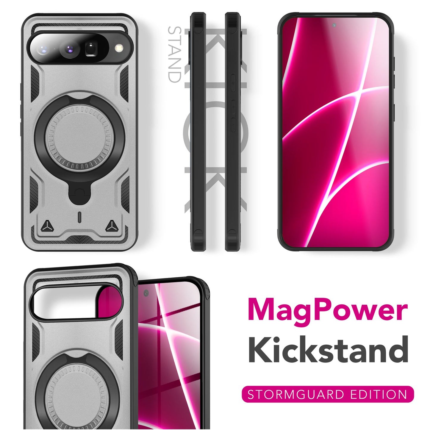 NALIA Hülle Stormguard für Google Pixel 10 (Unzerstörbare Panzerhülle mit MagSafe), Stoßfestes Fallschutz Cover im Military Style, 360° Ring, Outdoor Schutzhülle