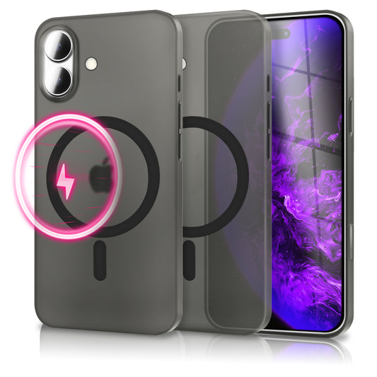 NALIA MagSafe Hülle Thinix für Apple iPhone 17 (Extrem Dünn mit MagPower) - 0,3mm Ultra-Slim Hardcase, Semi-Transparent, Matt & Anti-Fingerprint, Minimalistisch