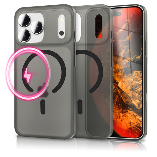 NALIA MagSafe Hülle Thinix für Apple iPhone 17 Pro (Extrem Dünn mit MagPower) - 0,3mm Super-Slim Hardcase, Matt Frosted Look, Anti-Fingerprint, Griffig & Leicht
