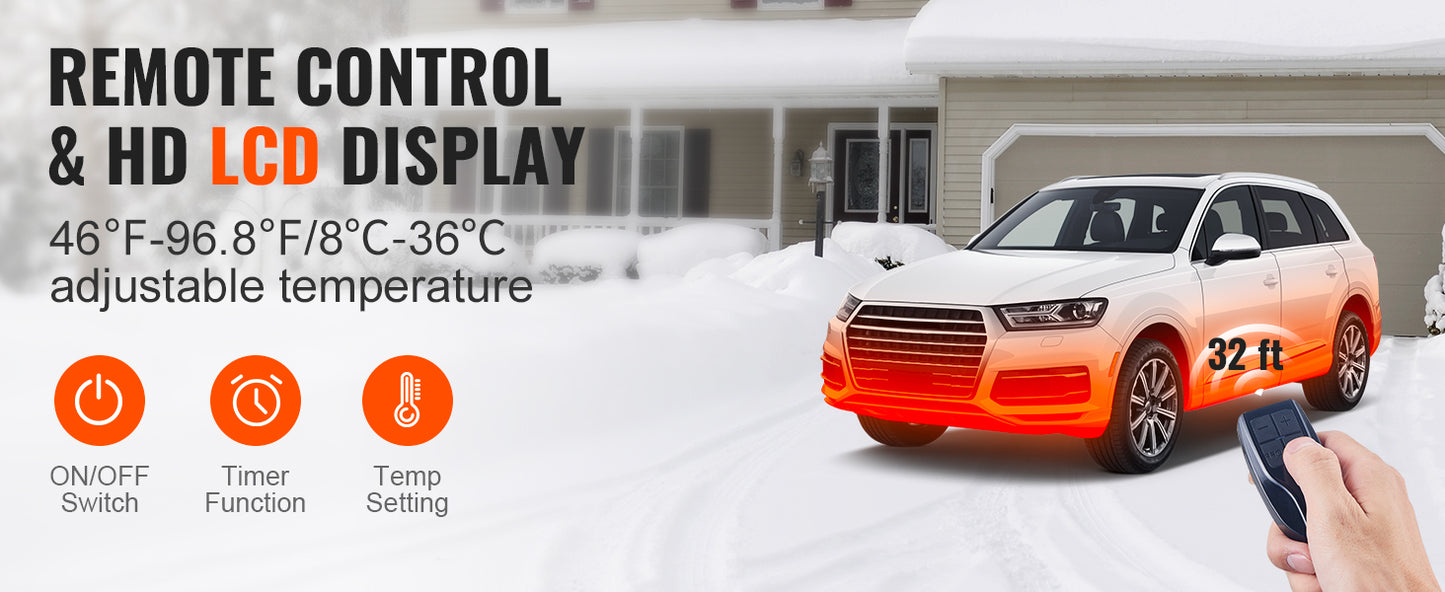 Încălzitor diesel 2025 - Încălzitor de aer VEVOR 12V 5/8KW - Încălzitor de parcare pentru rulote cu încălzire rapidă