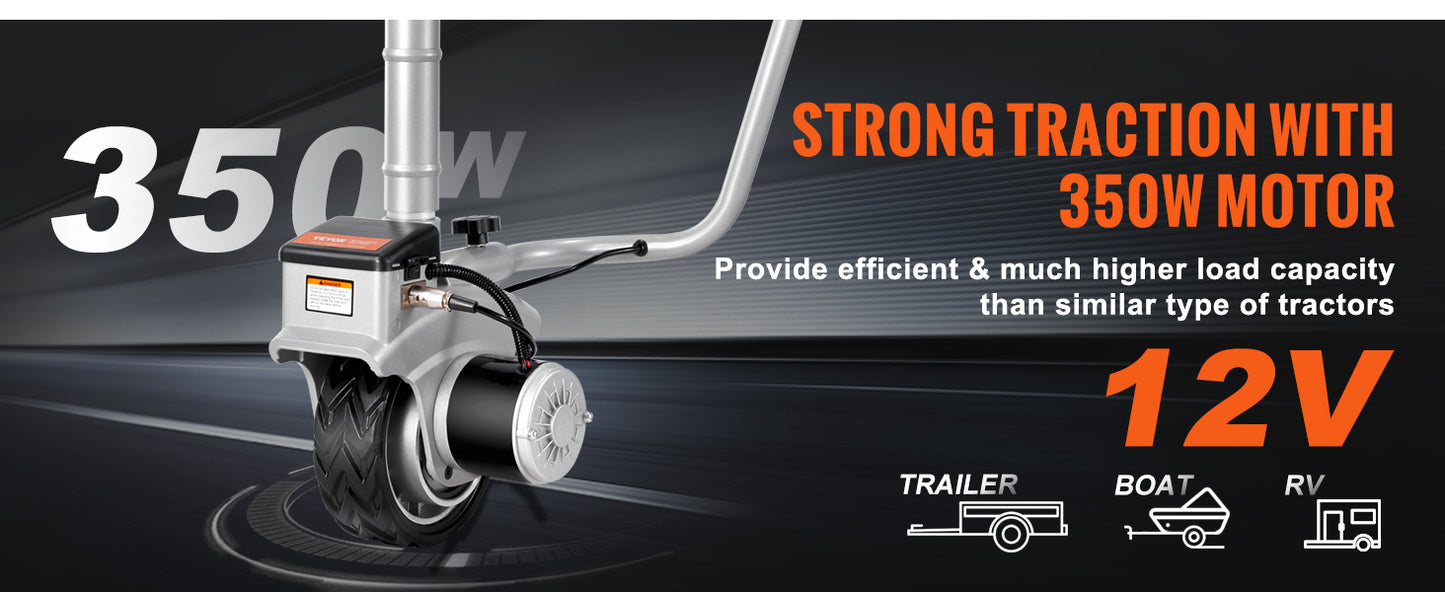 VEVOR 5000lbs Elektrischer Trailer-Dolly 12V Trailer-Jockey-Rad mit 22 ft/min Geschwindigkeit & Adjustable Höhe für Caravan-Boat-Bewegung