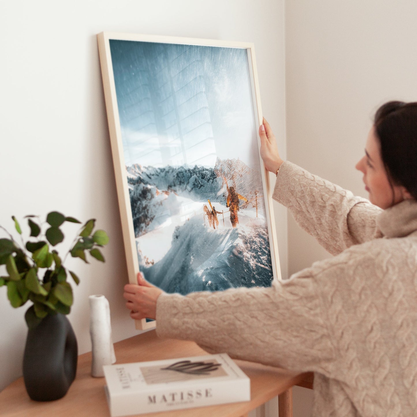 AlpineVista SkiVallée Wandbild - Auflage 200, Größe 30x40 cm, Druck 300 DPI