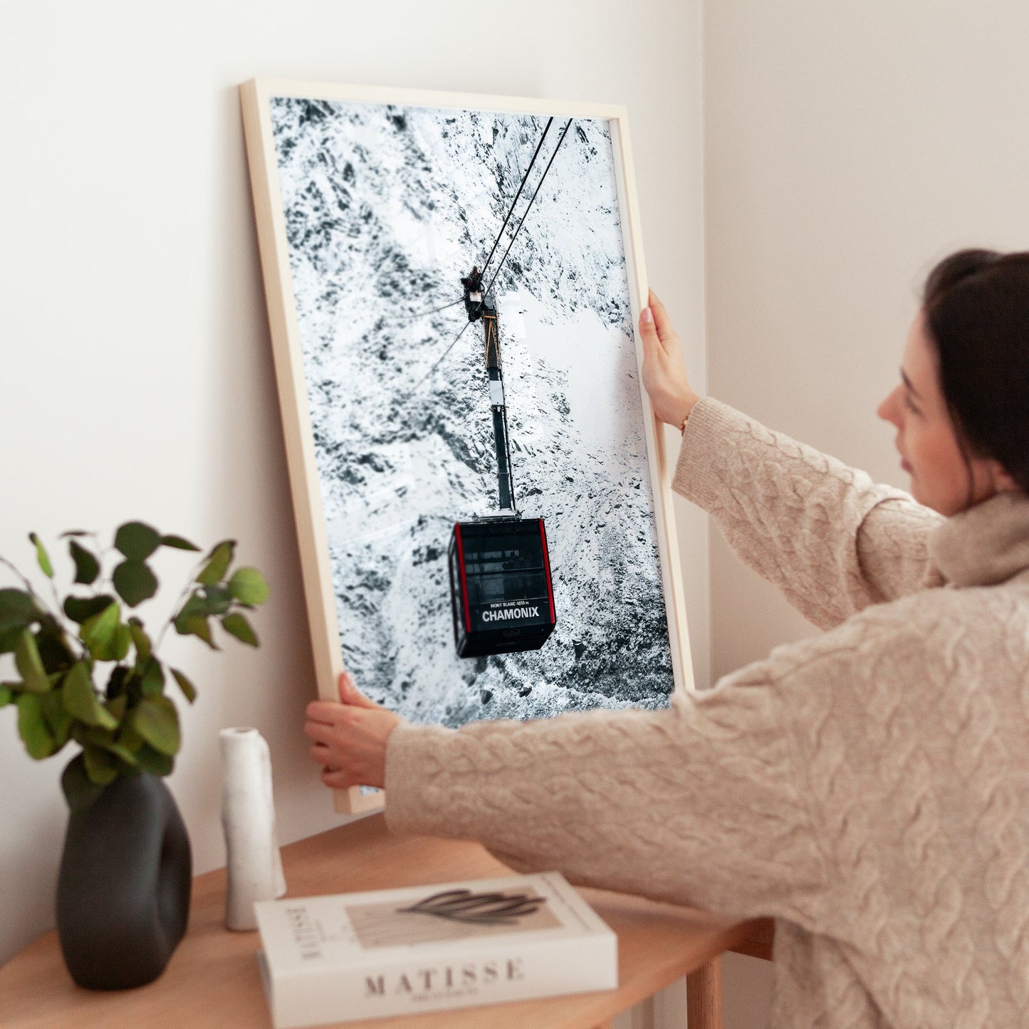 Aiguille Du Midi Seilbahn Kunstdruck - Auflage 1, 300 DPI, A4