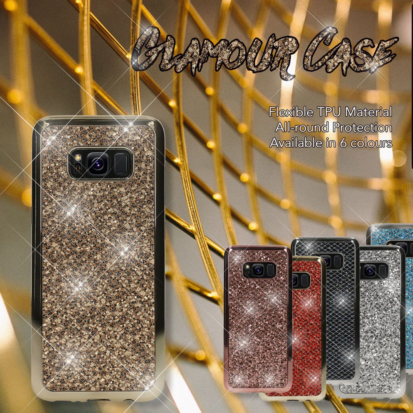 Samsung Galaxy S8 Plus Glitzer Handy Hülle von NALIA, Glitter Cover Bling Case