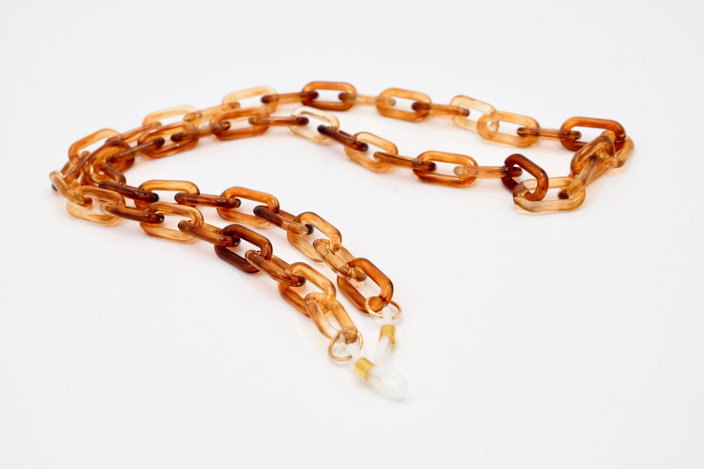 Łańcuszek do okularów rozmiar XS bursztynowy
