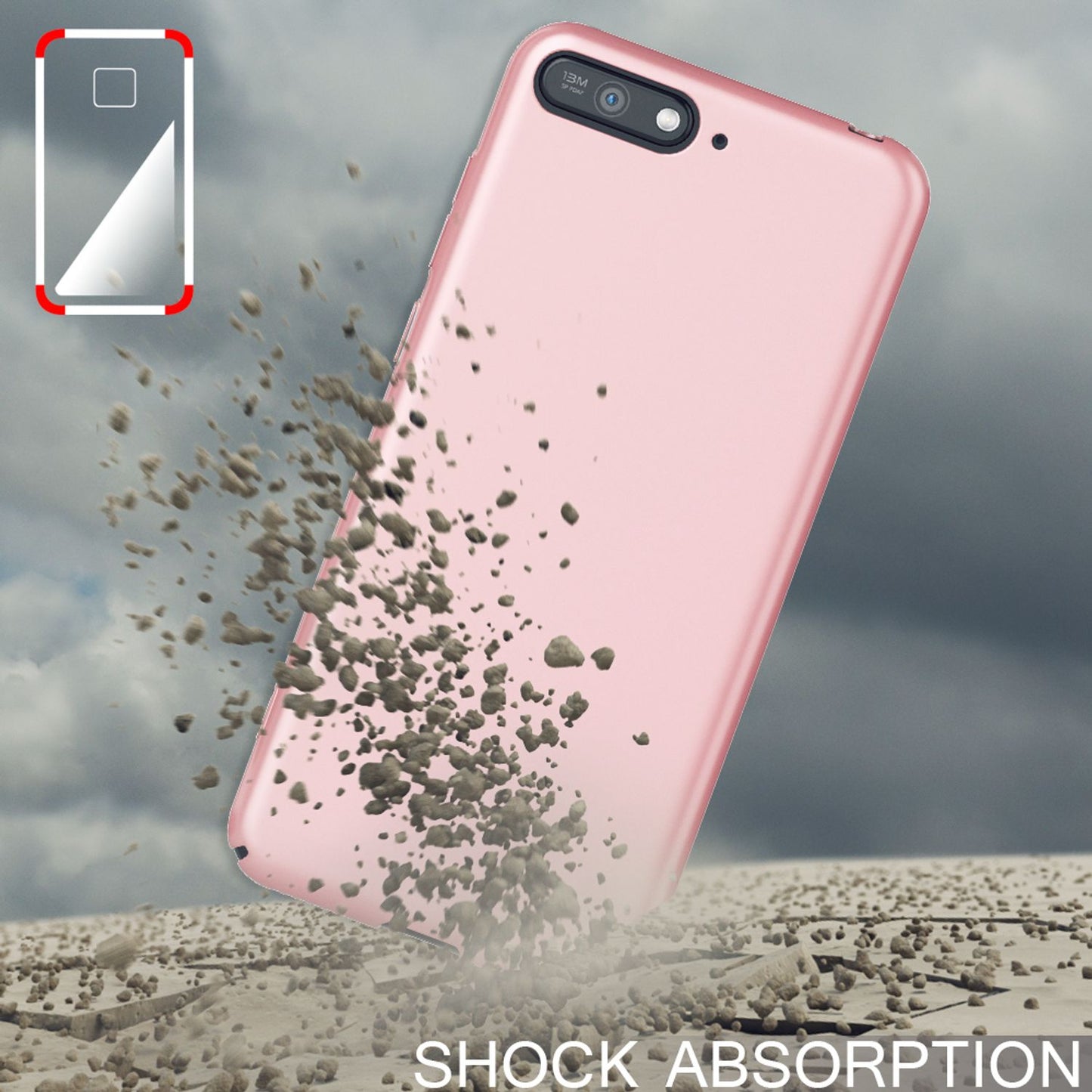 NALIA Huawei Y6 2018 Dünne Hülle - 0,5 mm Dicke Ultraleicht Kratzschutz Passgenau