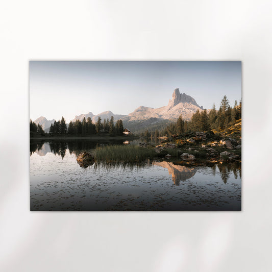 Lago Di Federa Dolomiten Blick - Größe 30x40 cm Papiergewicht 200 g/m2