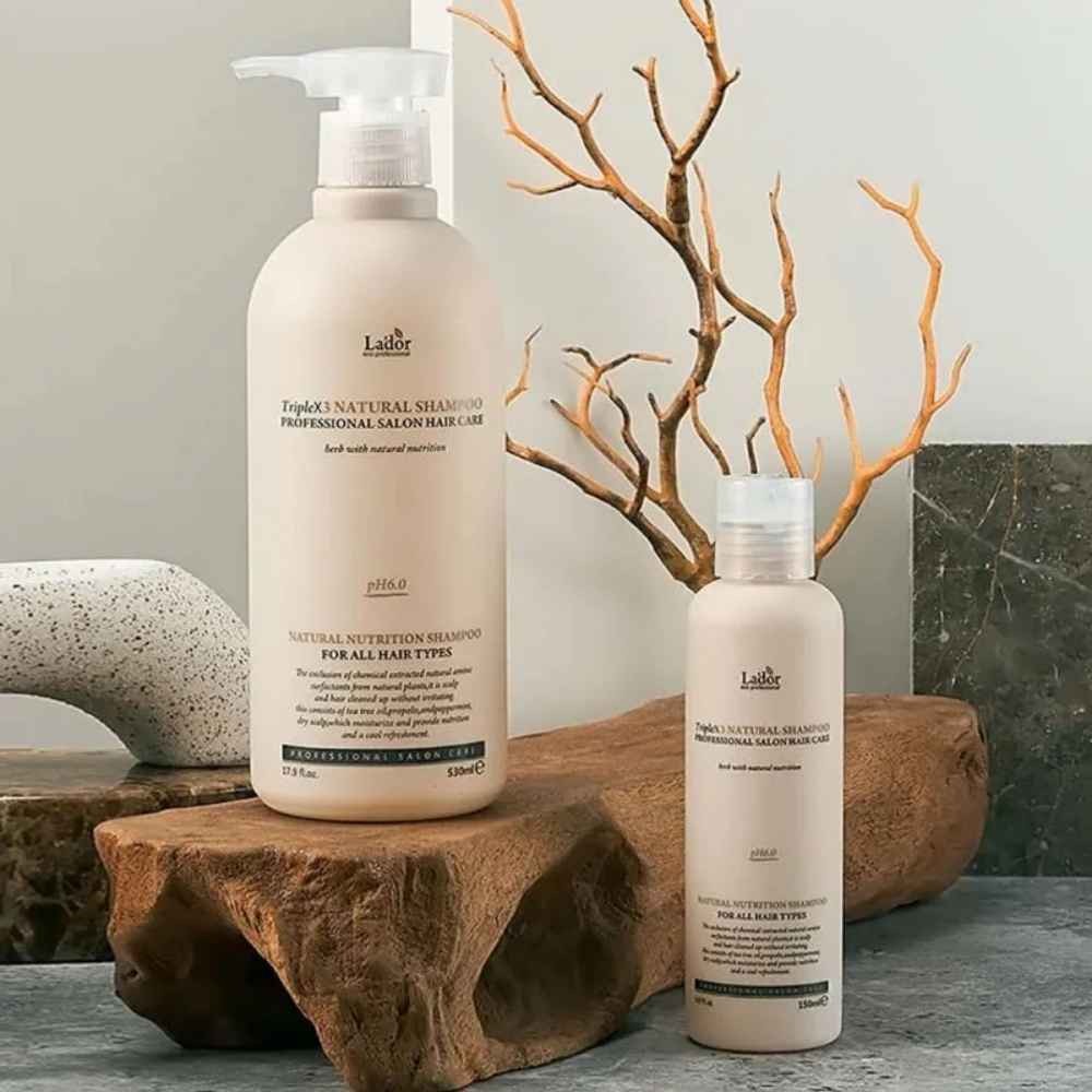 LADOR TripleX3 Natural Shampoo - Kapazität 530 Ml, Frei Von Chemikalien