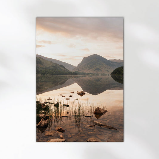 Buttermere Panorama Druck Landschaftsbild - Größe 21x30 cm, Papier 200 g/m2